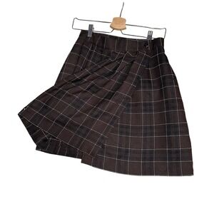 StringBean Womens VTG 90s Y2K Black Purple Plaid Goth Academia Skater Skirt Sz M